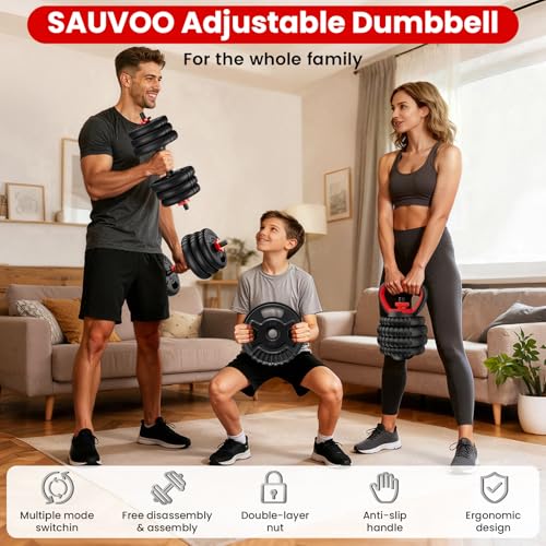 Adjustable Dumbbell Set,22/33/45/70/90lb Free Weight Set with Connector,5-in-1 Dumbbell Set for Barbells,Kettlebells,Push up Stand,Weight Plate,Fitness Exercises for Home Gym Suitable Men/Women - color: 45LB (22.5LB Pair)