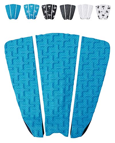 Ho Stevie! Premium Surfboard Traction Pad - Foot Won't Slip - 3 Piece, Full Size, Maximum Grip, Strongest 3M Adhesive - color: Aqua