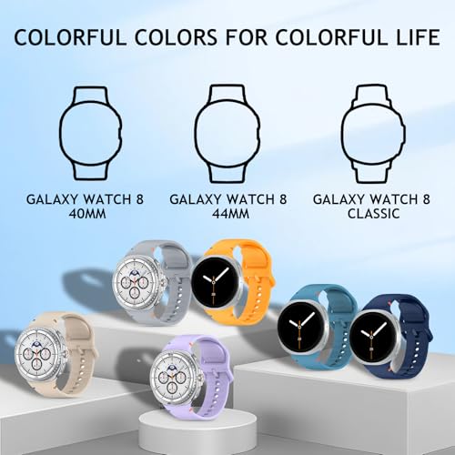 Sport Bands Compatible with Samsung Galaxy Watch 8 7 6 5 40mm 44mm Galaxy 6 Classic 47mm 43mm 8 Classic 46mm Bands Silicone Watch Bands&Storage Organizer for Women Men - size: Galaxy Watch 8/8Classic（M/L）-14 Pack
