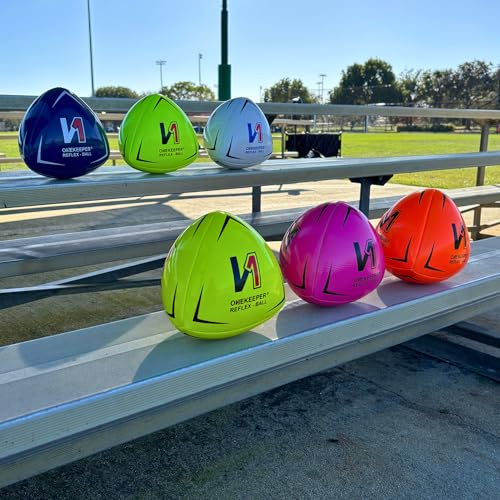 ONEKEEPER Soccer Reflex & Reaction Ball - White, Orange, Blue, Pink, and Fluo Yellow, Agility and Coordination Training for Kids and Juniors (Pump Not Included) - color: Sky Blue
