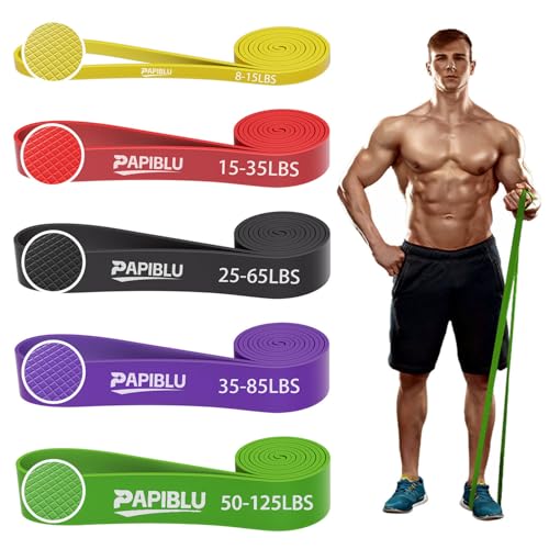 Pull Up Bands, Resistance Bands Set for Pull-Up Assistance, Exercise Bands with Door Anchor & Grip Pads for Men & Women Working Out, Physical Therapy, Muscle Training - color: Multicolor