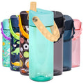 Elemental Water Bottles for Kids - Splash Kids Water Bottle for School with Pop-it Handle - BPA Free Tritan Plastic Water Bottle with Straw Leak Proof when Spout is Closed - Lemon Sky - 18oz - color: Lemon Sky 18oz