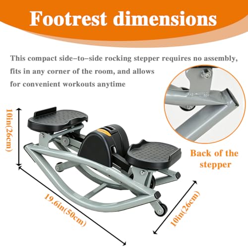 Rock Stepper Exercise Machine, Rocker Stepper Side to Side Home Workout, Rocking Step Training for Legs, Glutes and Abs, Home Gym
