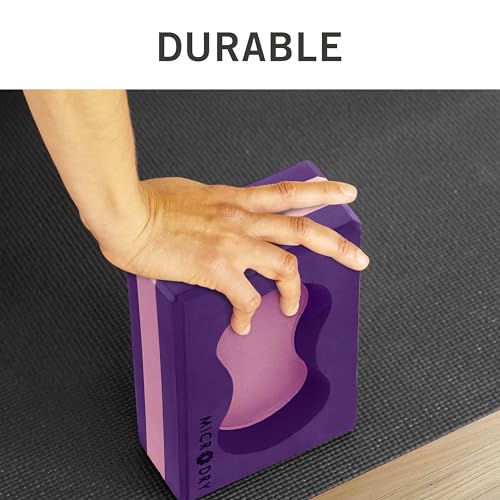 Microdry Sure-Grip Yoga Blocks Collection - color: Purple/Pink