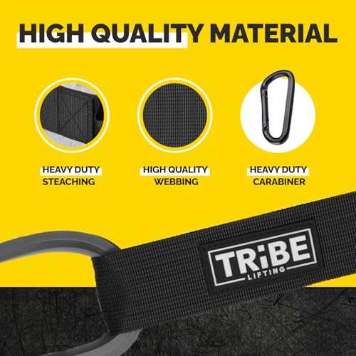 Door Anchor Strap for Resistance Bands with 5 Loops and Metal D-Rings | Fits most doors and resistance bands, 5 anchor points, reinforced nylon, tool-free setup, full-body workout versatility - color: Black Door Anchor