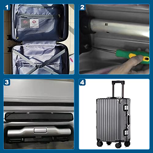Luggage Handle Replacement Parts,150mm Leather Suitcase Grip Pull Carry Strap Spare Fix Holders for Travel