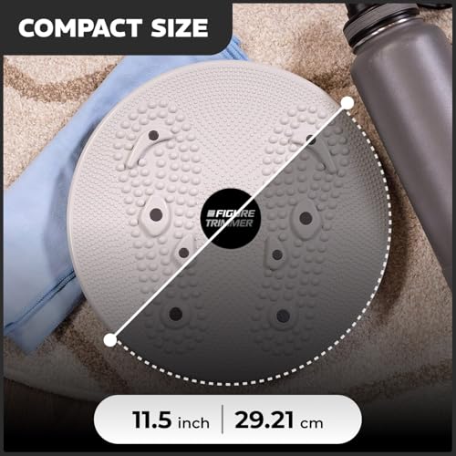 Figure Trimmer Ab Twister Board for Exercise Waist Twisting Disc Acupressure Nodes - color: Gray