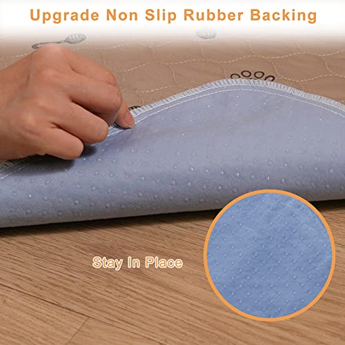Peepeego 2Pack Pee Pads Washable 36”x48 +Free Dog Comb, Waterproof Rugs Non Slip - size: 2Pack 36x48