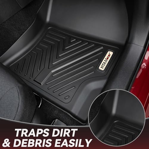YITAMOTOR Floor Mats for Toyota Corolla 2026-2020, All Weather Custom Fit TPE Rubber Floor Liners and Trunk Mat, 1st & 2nd Row & Cargo Liner, Corolla Accessories, Black - style: 2020-2026 | For Toyota Corolla | 1st & 2nd Row & Cargo Mat