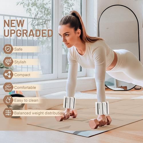 BECOJADDE Ankle Weights Set of 2 (1 lb/2 lb Each) for Women Men Adjustable Wrist Bracelet for Home Gym Weighted Bangles Wristbands Leg Arm Weights for Walking Swimming Running Pilates Yoga Gym - color: Sand Taupe, size: 4 Lb Pair (2 Lb Each)