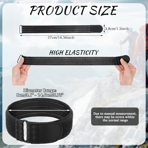 Elastic Ankle Straps Cycling Pant Leg Straps Adjustable Safety Band Boot Blousers for Climbing Fishing Outdoor Sport - color: Black