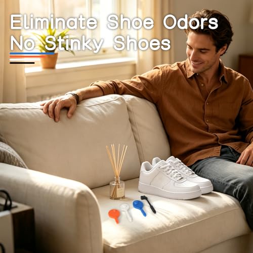 Knixmax Sneaker Deodorizer Racquets with Fresh Linen Scent 8 Packs, Air Fresheners for Sprot Shoes Gym Bags Lockers, Effectively Remove Unpleasant Odors & Gifts for Sport Lovers Teens, Set B