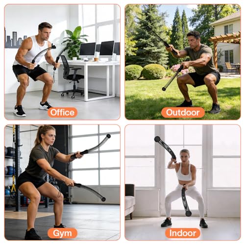 2PCS Ropeless Battle Ropes, Weighted Cordless Battle Ropes for Home Gym, Portable Silent Workout Rope Fitness Equipment for Full Body Toning, Low-Impact Workout, Strength & HIIT, Black - style: Black