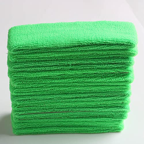 Cotton Sweatband Headbands,Pack of 12,Elastic Stretchy Sport Terry Cloth Sweat Bands,Yoga Workout Fitness Exercise Basketball Headband - color: 12pcs x green cotton sweatband headbands