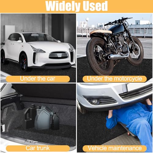 Papillon Oil Spill Mat & Garage Floor Mat | 48" x 72" Oil Change Mat for Under Car - Highly Leak-Proof, Non-Slip, Durable, Washable, Waterproof - size: 4' x 6' (Rectangular)
