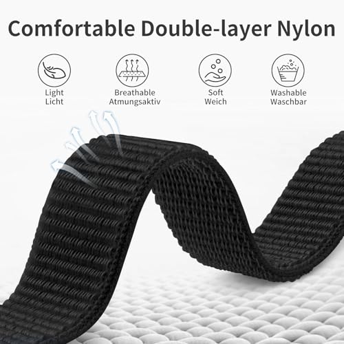 Nylon Sport Ankle/Arm Band Compatible with Fitbit Versa 4/Fitbit Versa 3 /Fitbit Sense 2/Fitbit Sense Bands,Elastic Nylon Braided Arm Strap Replacement Ankle band for Women Men - color: Blue Gray/Windsong Gray