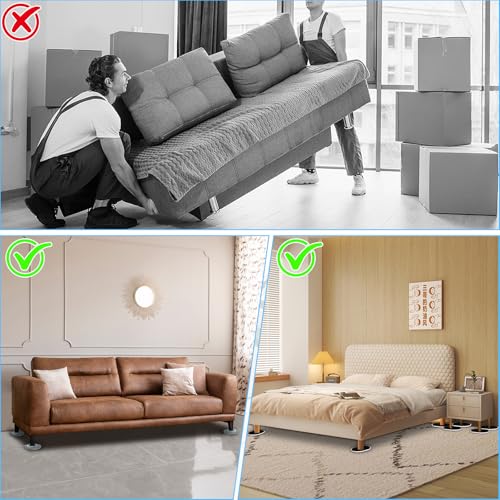 Furniture Sliders for Hardwood Floors: Multi-Surface 3-in-1 Movers Sliders | Moving Pads with 8PCS Carpet Sliders+4PCS Hard Floor Socks+1 Lifter - Protect Floor and Easily Move Furniture - size: 5.8*4.3in Oval 8+4+1Pack