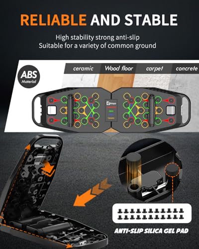 BBTOPS Push Up Board, Pilates Bar & Fitness Accessories, 25 in 1 Foldable Push up Bar for Home Gym, Workout Exercise Professional Push Up Strength Training Equipment for Man and Women - color: Solo-Black