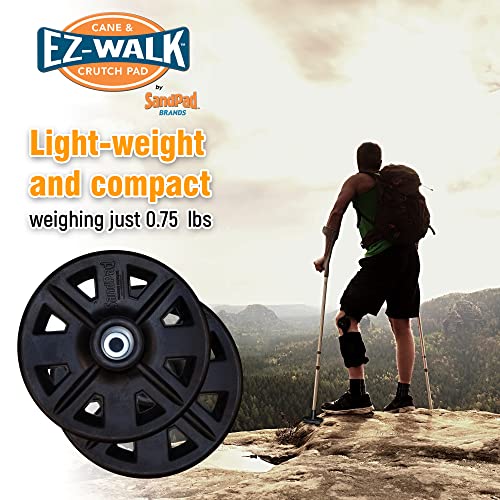 EZ-Walk/SandPad LandPad All Terrain Stabilizer Crutch Tips (Paired Pack) Made in the USA - size: Paired Pack (Crutches Only)