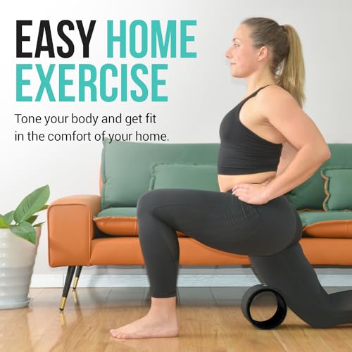 Extra Wide Yoga Wheel, Mini Yoga Wheel - Beginner Friendly Yoga Kit. More Comfortable, Stable and Safer Back Roller. Improve posture, better mobility. Ideal Home Exercise. Relieve Back Pain. - style: Small