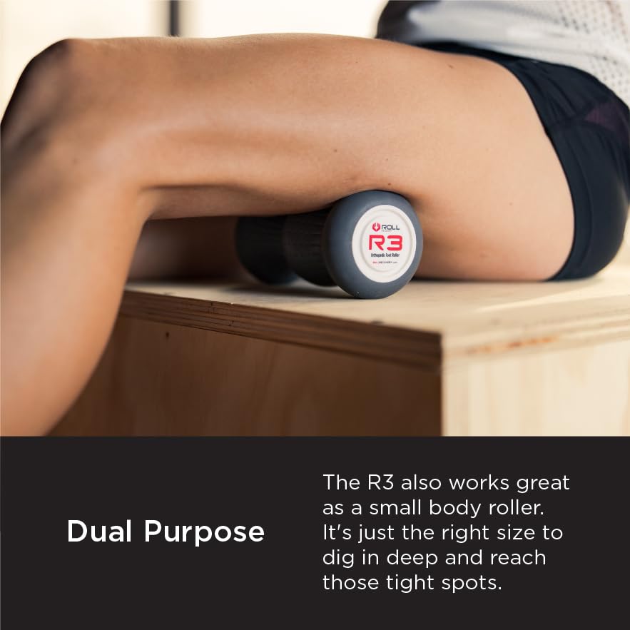 ROLL Recovery R3 (Sea Salt Gray) - Orthopedic Foot & Plantar Fascia Massage Roller - color: Sea Salt Gray
