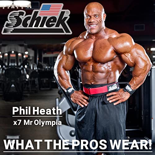 Schiek Sports Model 3004 Power Lifting Belt - Black - color: Red, size: Small