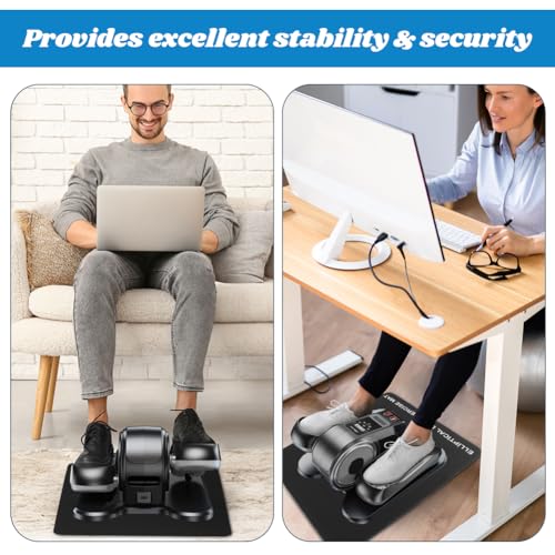 Ellipse Leg Exerciser Machine Mat, Non-Slip Rubber Workout Mat for Under Desk Ellipticals, Exercise Equipment Pad for Electric Seated Foot Pedal Exerciser Enhanced Stability