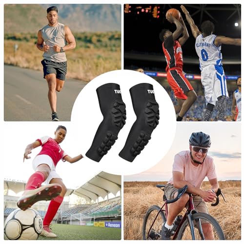 Padded Arm Sleeves Elbow Forearm Crashproof Pads Protection for Football Basketball Volleyball Soccer 2 Pack - size: Large
