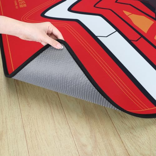 Non-Slip Floor Chair Mat 35"×47" for Evangelion Unit-02 Mech Inspired Design - color: Unit-02