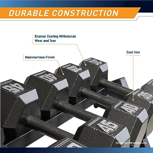Marcy Cast Iron Hex Dumbbells Collection - Available size from 3-lb to 100-lb, SOLD INDIVIDUALLY - style: 30lbs