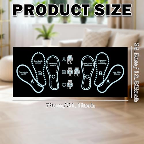 Anti-Slip Squat Mat, Squat Mat with Foot Position Sports Accessories for Home Workout, Anti-Slip & Shock-Absorbing Scientific Design Suitable for Home & Gym Use - color: Blue