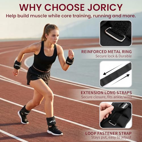Adjustable Ankle Weights 1-3/4/5/6/8/10/20 LBS Pair with Removable Sandbags for Women & Men - color: black, size: 4lbs Pair (2lb Each Weight)