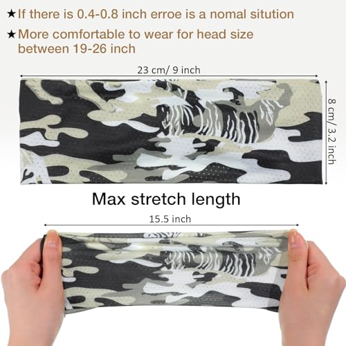 Foaincore 16 Pcs Sports Headbands for Men Sweatbands for Women Workout Stretchy Non Slip Hair Band Sweat Wicking Running Headband for Cycling Hiking Yoga Ice Hockey - style: Classic Style