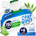 CPAP Mask Wipes - 150 Count Jumbo Pack + 6 Travel Sheets - Dura Cleanse Extra Large, Extra Moist Cleaning Wipes for Full Face, Nasal Masks Unscented Cleaner for CPAP Machine, Supplies and Accessories - size: 150 Count (Pack of 1)