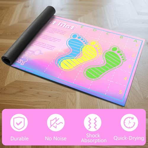 Non-Slip Squat Mat with Foot Position, Anti Slip Training Mat, Professional-Grade Exercise Mat Perfect for Squats, Squat Pads Can Activate Muscles, Versatility and Safety for Home Fitness Enthusiasts 31.5'' X 13.8'' - color: Pink