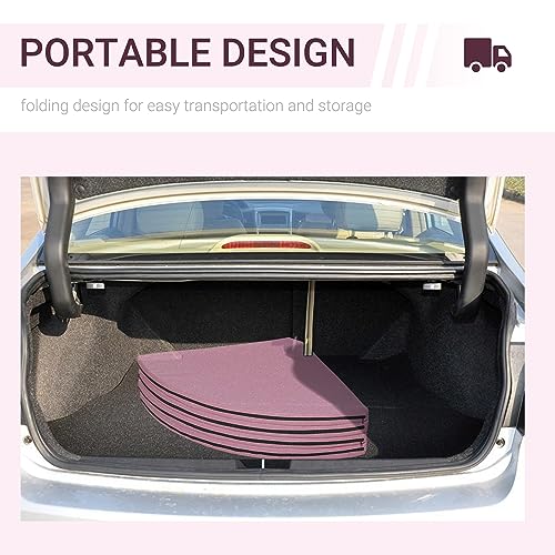 Soozier Pole Dance Mat, 2"T x 5'W Folding Pole Crash Mat for Home, Lightweight and Foldable - color: Pink