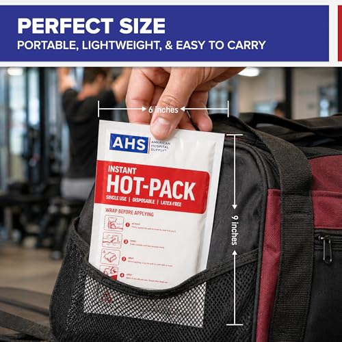 American Hospital Supply Instant Hot Pack 6" x 9", Single-Use Fast Heat Therapy for Pain Relief, Portable Hot Compress - 1 Each - size: 1 Each