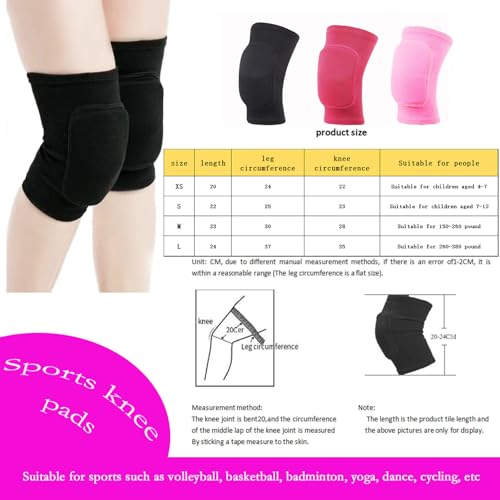 Anti slip sponge, soft and breathable men's, women's, girls black knee pads suitable for sports scenes such as volleyball, football, dance, yoga, wrestling, running, cycling, etc (Black, Small) - color: Black, size: Small