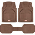 Motor Trend 943-BW FlexTough Defender Car Floor Mats -Next Generation Deep Dish Heavy Duty Contour Liners for Car SUV Truck & Van-All Weather Protection, Trim to Fit Most Vehicles (Brown) - color: Brown, style: FlexTough NextGen