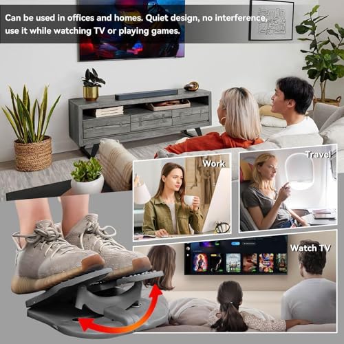 Mini Stepper Trainer, Reinforced Nylon Foot Stepper Exercise Machine Quiet Stair Stepper Foldable Leg Exerciser Peddle for Home Office - color: Grey