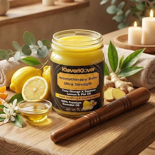 Turmeric & Plai Thai Herbal Muscle Balm with Massage Stick - Soothing & Cooling Aromatherapy Rub for Back, Neck & Joint Comfort - Citrus Essential Oils - Post Yoga & Workout Recovery Set