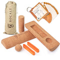 Rocalt Cork Balance Board, Foot and Ankle Strengthener Kit | 4-in-1 set with roller, ball, toe bands and guide, 12 x 4 x 4 in cork build, for runners, yoga and mobility