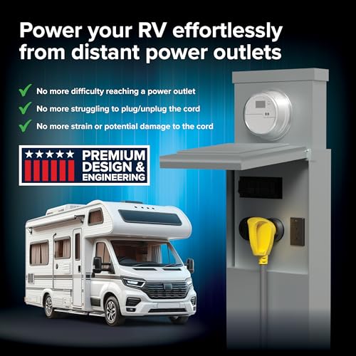 Camco Power Grip 25-Ft 30 Amp Camper/RV Extension Cord - Rated for 125V /3,750W - Features Heavy Duty 10-Gauge Copper Wire for Superior Conductivity & Coated w/Heat-Resilient PVC (55191) (Pack of 2) - size: 25-Foot (Pack of 2), style: Standard End