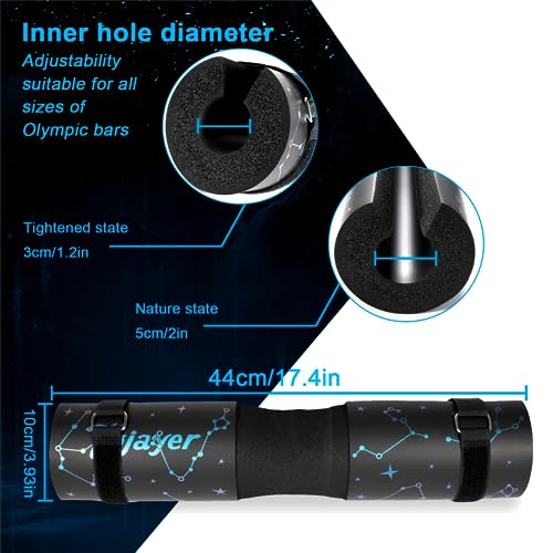Squat Pad Barbell Pad for Workout, Neck & Shoulder Protective Foam - color: Zodiac