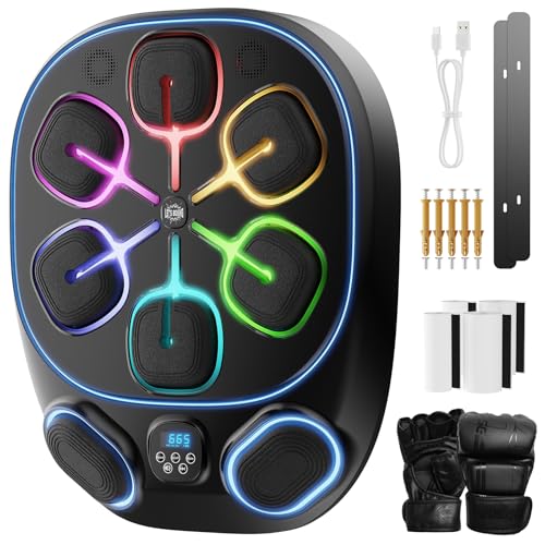 2025 Music Boxing Training Machine for Adults Fitness Equipment Durable Dummy Punching Bag Boxing Machine - Large - color: Black