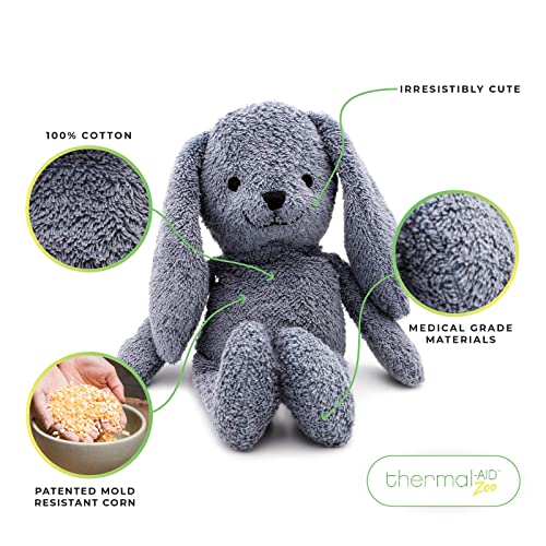 Thermal-Aid® (Baxter The Bunny) – Washable Heating Pad & Ice Pack – Plush Hot/Cold Pack with Natural Corn Filling – Reusable Comfort - size: Zoo Rabbit