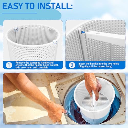 Pool Skimmer Basket Handle Replacement for Hayward Automatic Skimmers, SPX1082N2 Pool Handle Compatible with Hayward SP1082 SP1083 SP1084 SP1085 SP1086 Skimmer Basket - Inground Pool Skimmer Parts