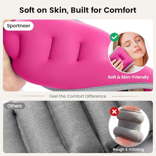 Sportneer Ankle Weights Wrist Weights Pair of 1/2/4/6/10 LBS for Men Women Kids Strength Training Wrist and Ankle Weights Set with Reflective Strips for Dancing Running Walking Fitness Workout Gym - color: Pink, size: 5 lbs x 2