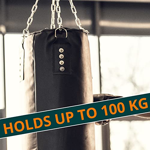 360 Rotation Heavy Bag Chain, Punching Bag Hanger with Stainless Steel Swivel Chain and 4 Snap Hooks, Mount for Hammock, Gym Swing, Yoga Swing, Trapeze - size: Chain 4 Panels