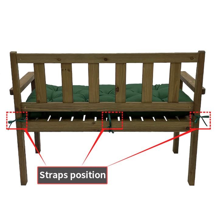SeaHome Indoor/Outdoor Bench Cushion,Waterproof Swing Seat Cushion,Outdoor Chair Cuhion,for Lounger Garden Furniture Patio Loveseat Bench (39.4" x 19.7", Coffee) - color: Coffee, size: 39.4" x 19.7"